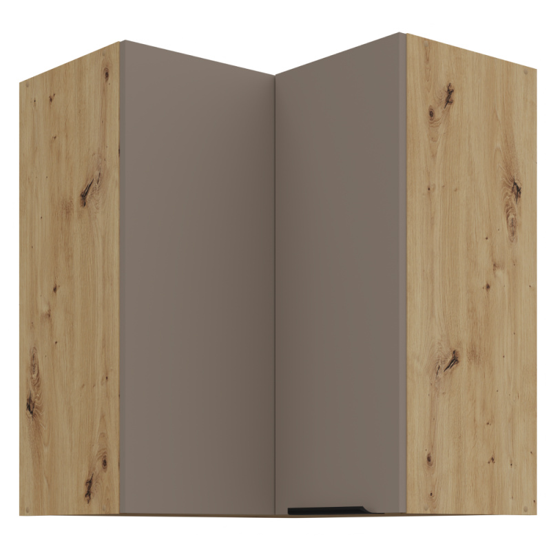 Horní rohová skříňka, sandgrau/dub artisan, FRISBO 60x60 GN-72 2F