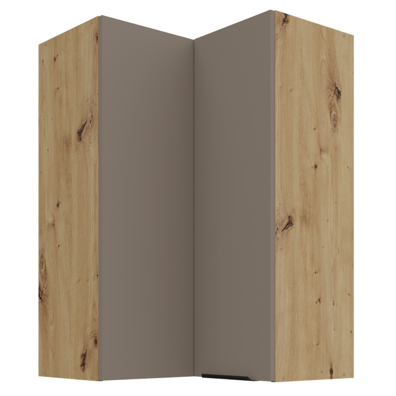Horní rohová skříňka, sandgrau/dub artisan, FRISBO 60x60 GN-90 2F