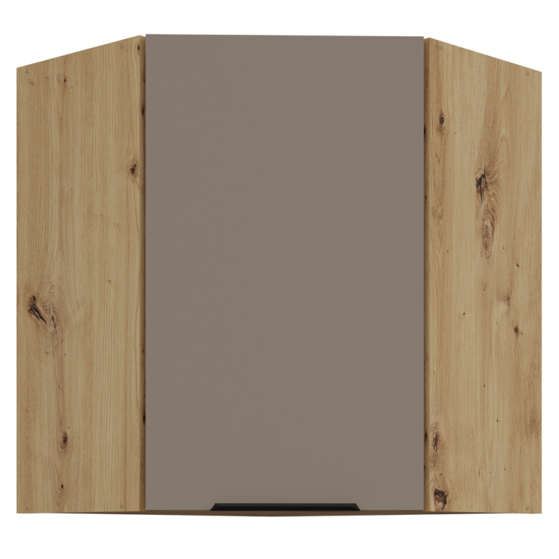 Horní rohová skříňka, sandgrau/dub artisan, FRISBO 60x60 GN-72 1F
