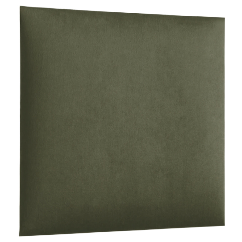 Čalouněný nástěnný panel, zelená, 30x30 cm, SEGY