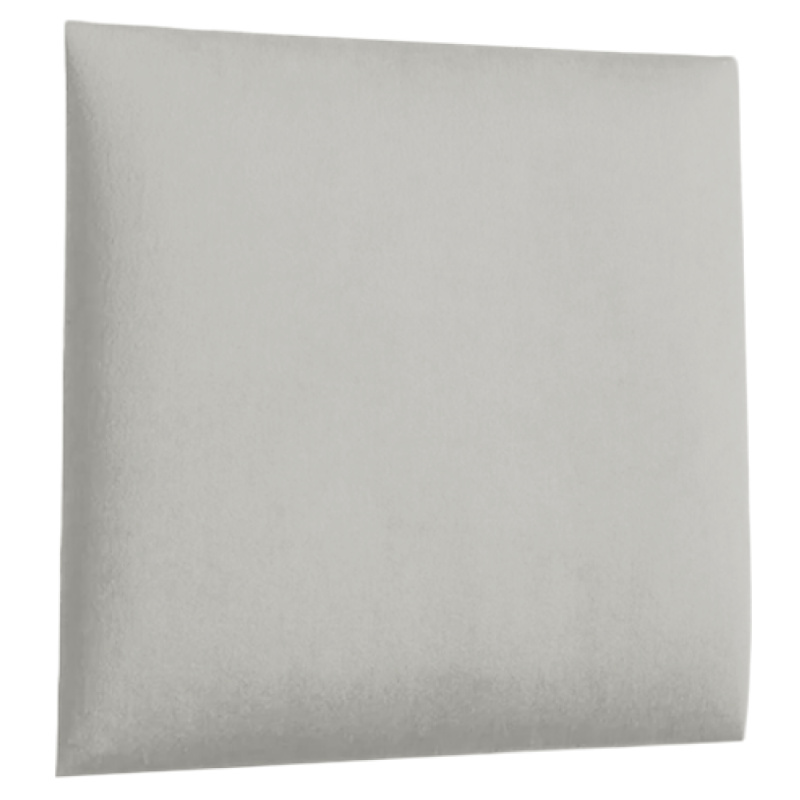 Čalouněný nástěnný panel, světle šedá, 30x30 cm, SEGY