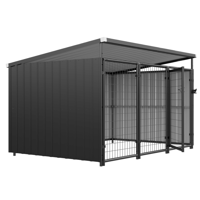 Voliéra pro psa, 191,5x125x100 cm, antracit, DOGNY TYP 5 P1, poškozené zboží