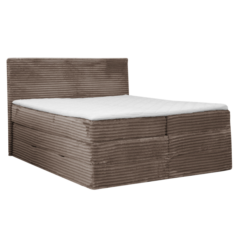 Boxspringová pocketová postel, 160x200, hnědá, MOLLO XL
