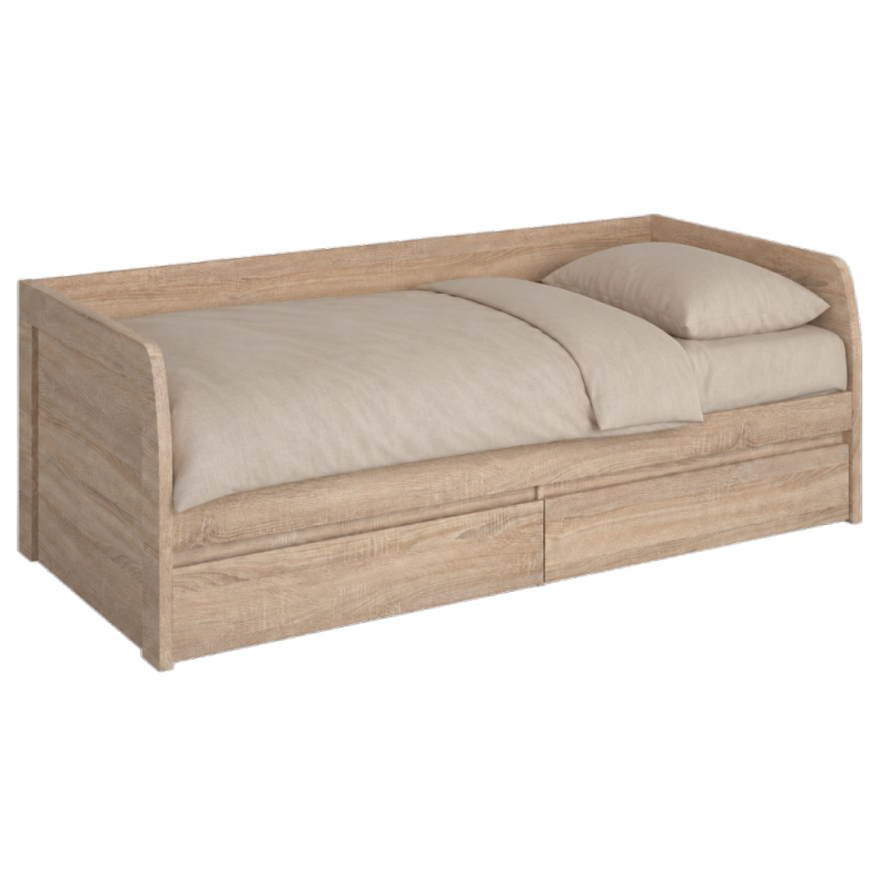 Postel 2S, 90x200, dub sonoma, NORTY TYP 28 P1, poškozené zboží