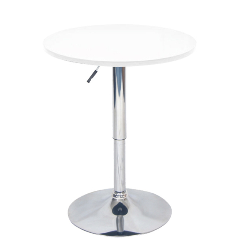Barový stůl s nastavitelnou výškou, bílá, průměr 60 cm, BRANY 2 NEW R1, rozbalené zboží