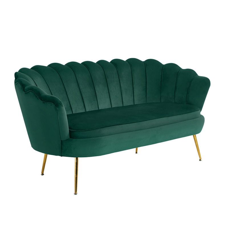 Luxusní pohovka, 2,5 sed, smaragdová/zlatá, Art-deco, NOBLIN R5, rozbalené zboží