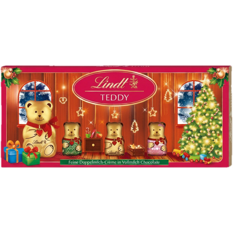 Lindt Plněná mléčná čokoláda dvojitým mléčným krémem Teddy 96 g