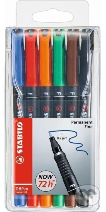 Popisovač permanentní STABILO OHPen F (sada 6 ks v pouzdru)