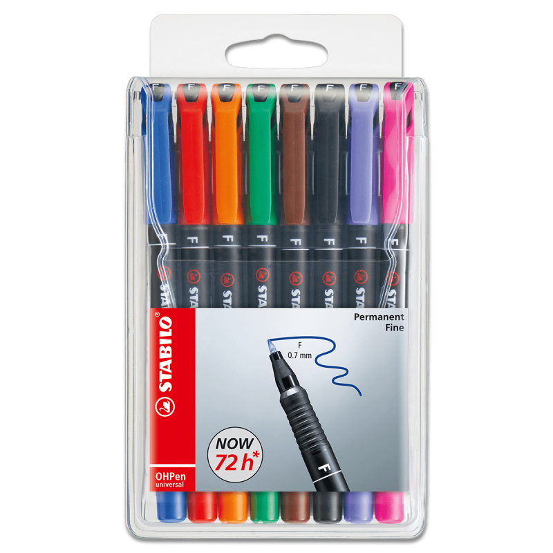 STABILO OHPen universal 842 Fine - permanentní popisovač - sada 8 barev