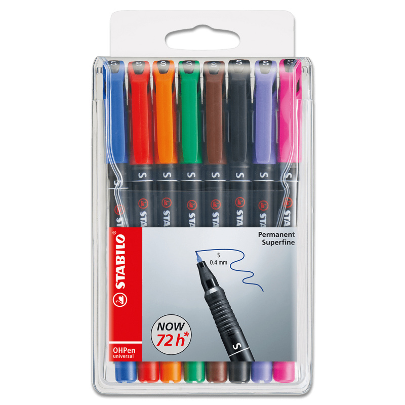 STABILO OHPen universal 841 Superfine - permanentní popisovač - sada 8 barev