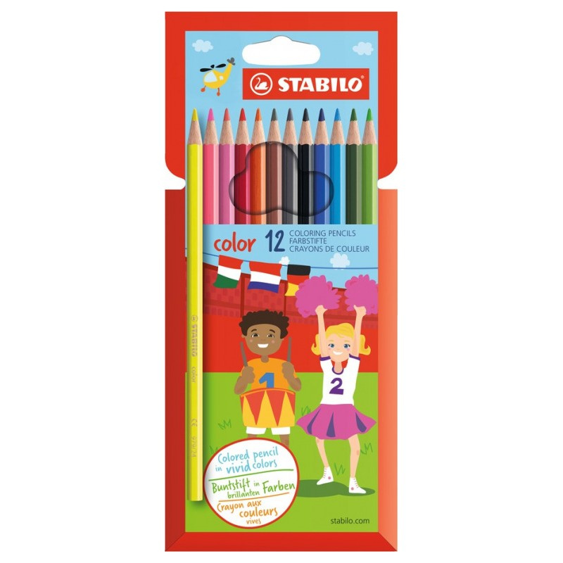 STABILO color 12 ks Sada v kartonovém obalu + neon barvy