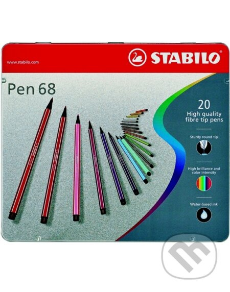 Prémiový vláknový fix STABILO pen 68 v kovovom púzdre