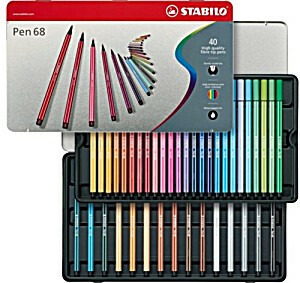 Prémiový vláknový fix STABILO pen 68 v kovovom púzdre