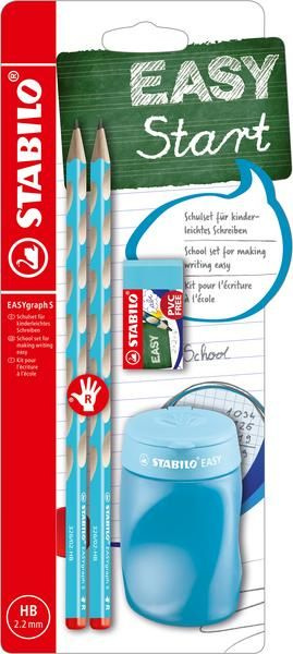 STABILO EASYgraph S v modrej farbe (Školský set pre pravákov)