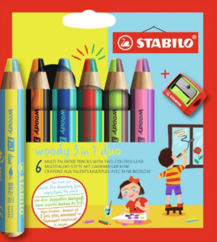 Pastelka Stabilo Woody 3 in 1 Duo 6 barev Stabilo