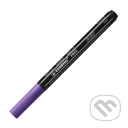 STABILO FREE Acrylic - T100 Okrúhly hrot 1-2mm - fialová