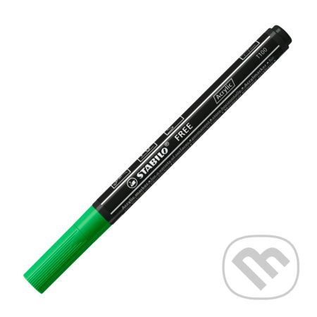 STABILO FREE Acrylic - T100 Okrúhly hrot 1-2mm - listová zelená