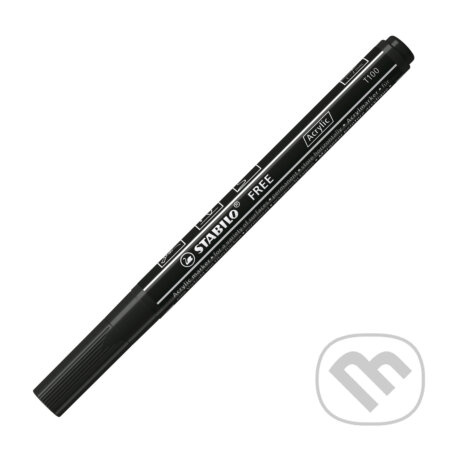 STABILO FREE Acrylic - T100 Okrúhly hrot 1-2mm - čierna