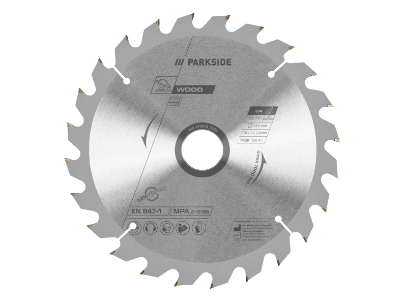 Parkside® Pilový kotouč, 210 mm (na dřevo, 24 zubů, 210 mm)