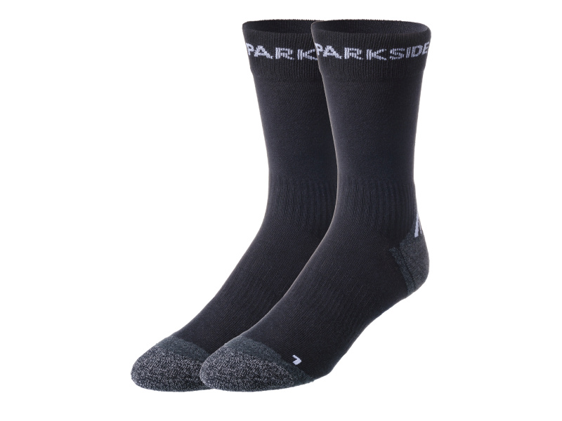 Parkside® Pánské pracovní ponožky, 2 páry (černá, 43/46)