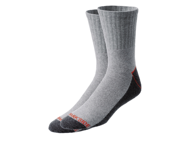 Parkside® Pánské pracovní ponožky, 2 páry (šedá, 43/46)