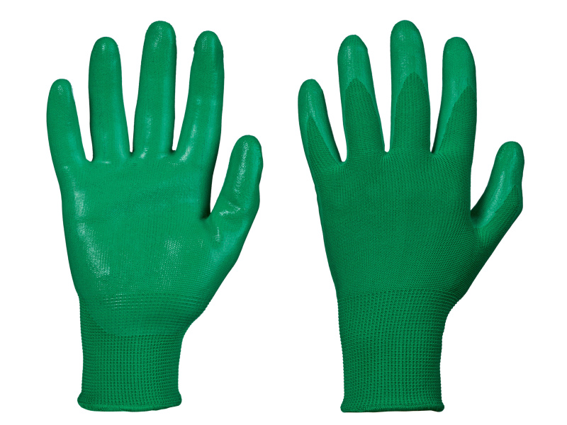 Parkside® Nitrilové zahradní rukavice (zelená, 10)