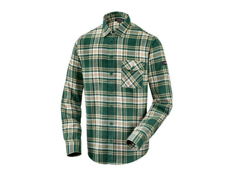 Parkside® Pánská flanelová košile (zelená/kostkovaná, M)
