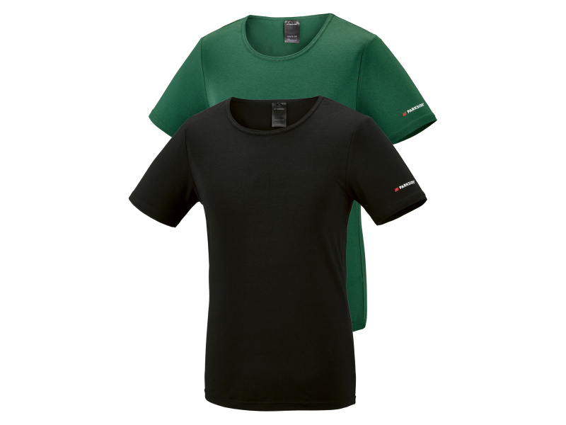 Parkside® Pánské spodní triko, 2 kusy (černá/zelená, 6/L)