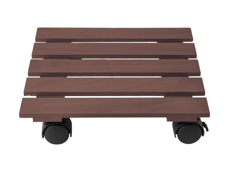 Parkside® Podstavec pod květináč s kolečky (hnědá)