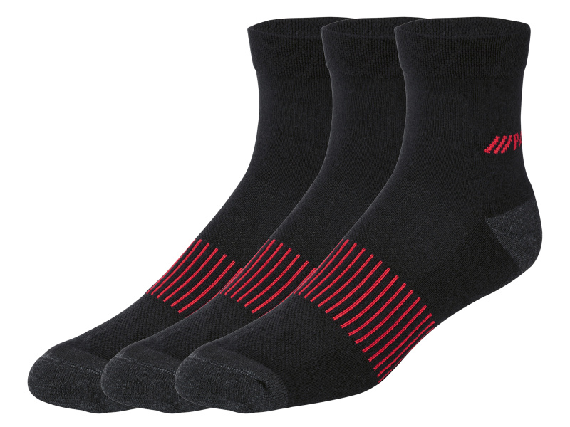 Parkside® Pánské pracovní ponožky, 3 páry (černá, 47/50)