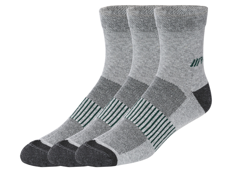 Parkside® Pánské pracovní ponožky, 3 páry (šedá, 43/46)