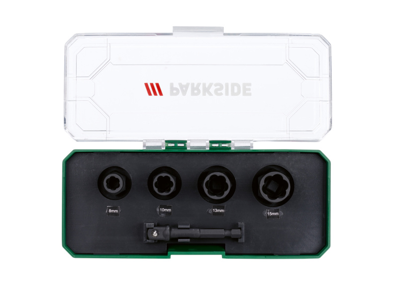 Parkside® Sada rázových utahováků / Sada na vytahování šroubů / matic (spirálový nástrčný klíč)
