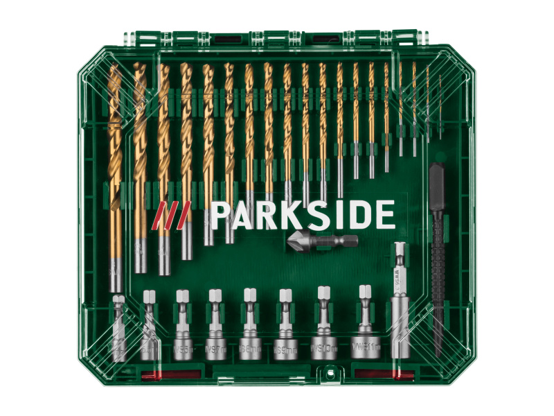 Parkside® Sada vrtáků a bitů, 75dílná