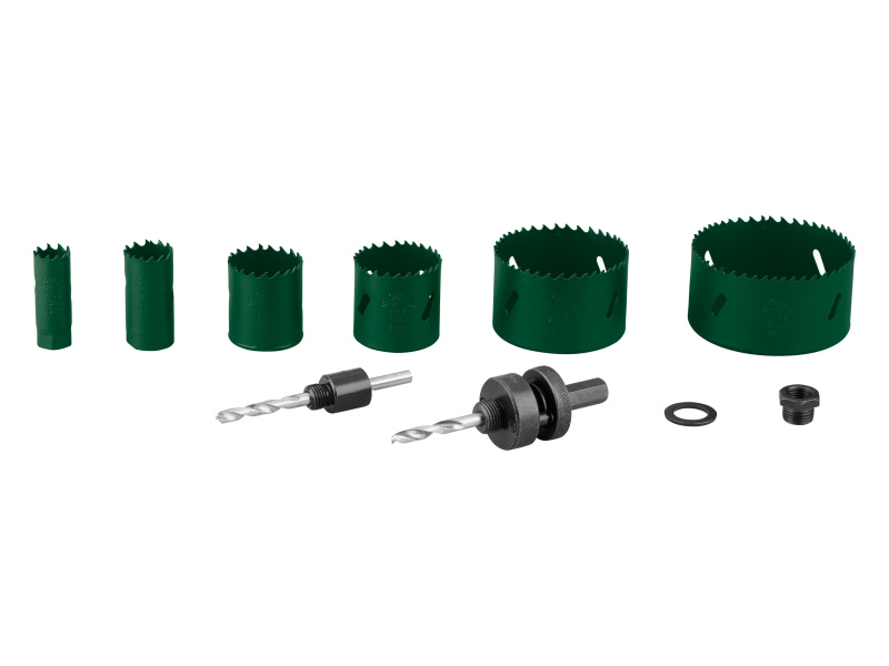 Parkside® Sada děrovacích pil, 9dílná (sada bimetalových děrovacích pil Plss 2 A1)