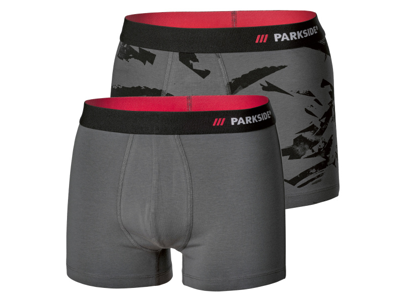 Parkside® Pánské boxerky, 2 kusy (vzor/tmavě šedá, 5/M)