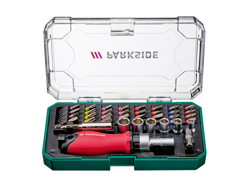 Parkside® Sada přesných nástrojů a nástrčných klíčů (sada mini ráčnových šroubováků)