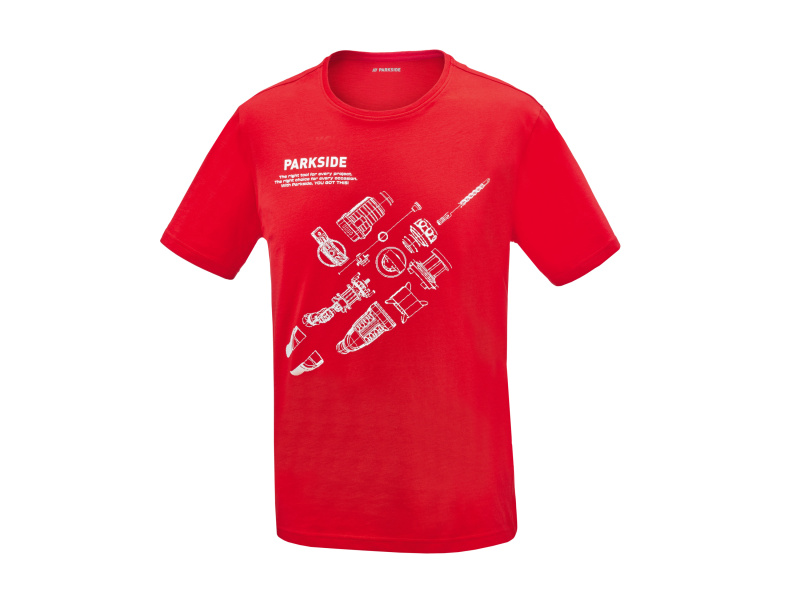 Parkside® Pánské triko s BIO bavlnou (červená, S (44/46))