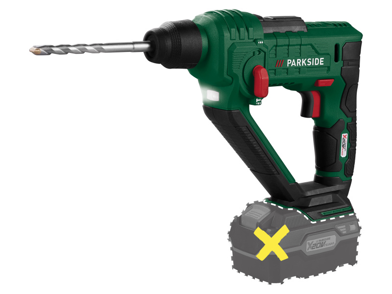 Parkside® Aku vrtací kladivo Pabh 20-Li D4 – bez akumulátoru a nabíječky