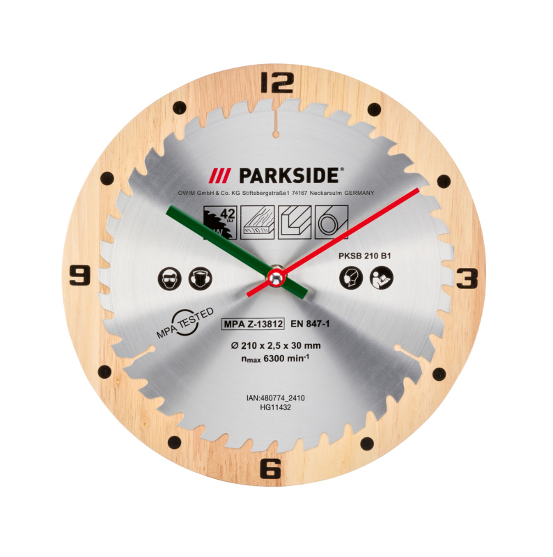 Parkside® Nástěnné hodiny Pwcp1A1
