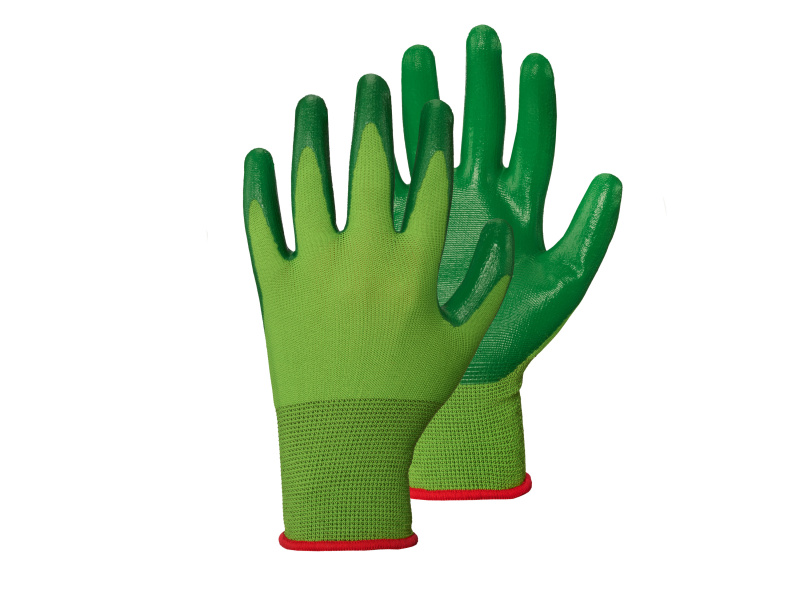 Parkside® Nitrilové zahradní rukavice, 4 kusy (červená/zelená, 8)
