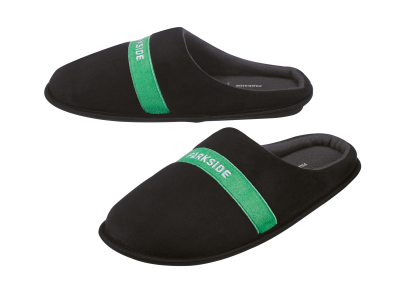 Parkside® Pánská domácí obuv (černá/zelená, 44/45)