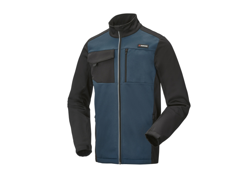 Parkside® Pánská pracovní softshellová bunda (černá/modrá, XL (56/58))