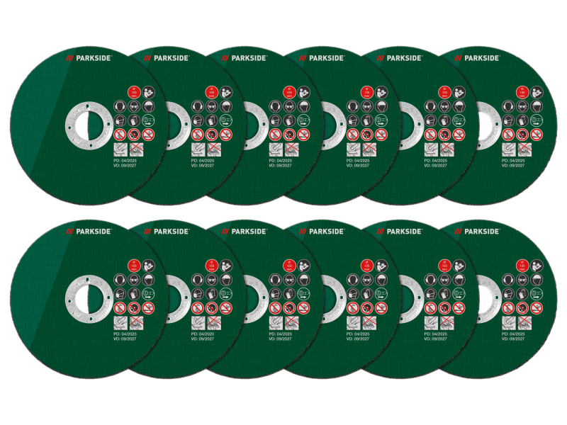 Parkside® Sada řezných kotoučů Pwszs 1 (řezné kotouče, 12dílná sada)