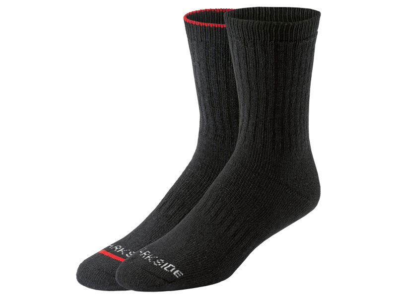 Parkside® Pánské pracovní termo ponožky, 2 páry (černá, 43-46)