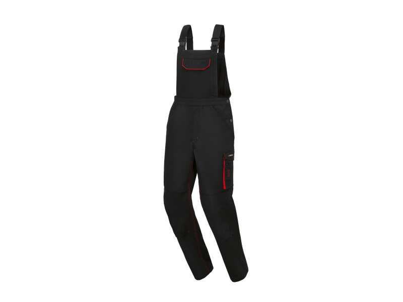 Parkside® Pánské zateplené pracovní kalhoty s laclem (černá, 48)