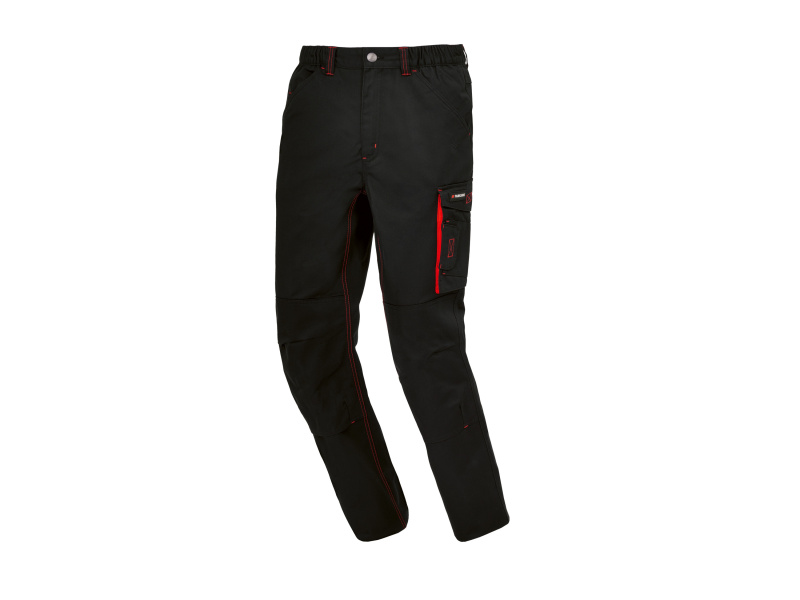 Parkside® Pánské zateplené pracovní kalhoty (černá/červená, 48)