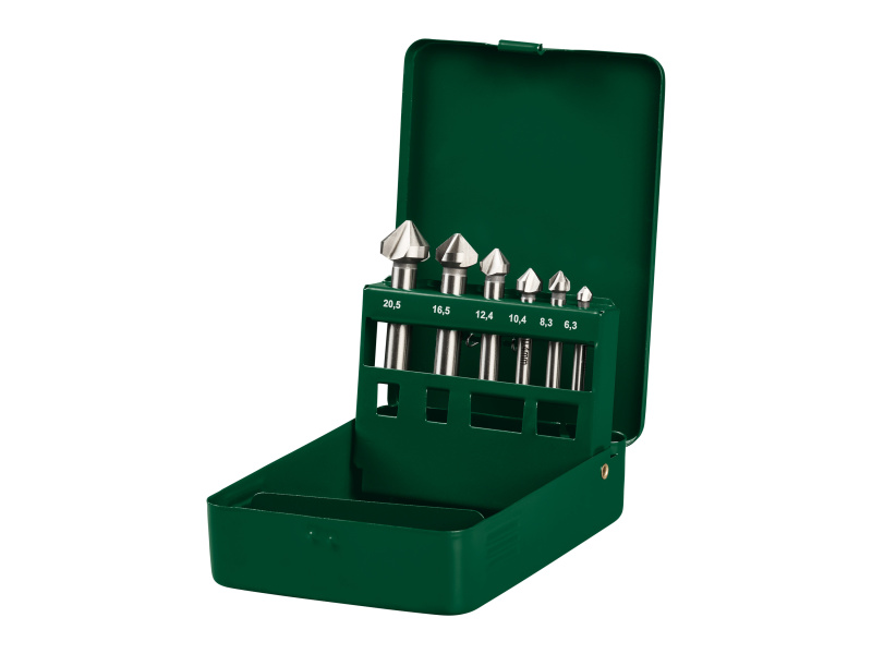 Parkside® Sada HSS vrtáků (sada kuželových a odhrotovacích záhlubníků, 6dílná)