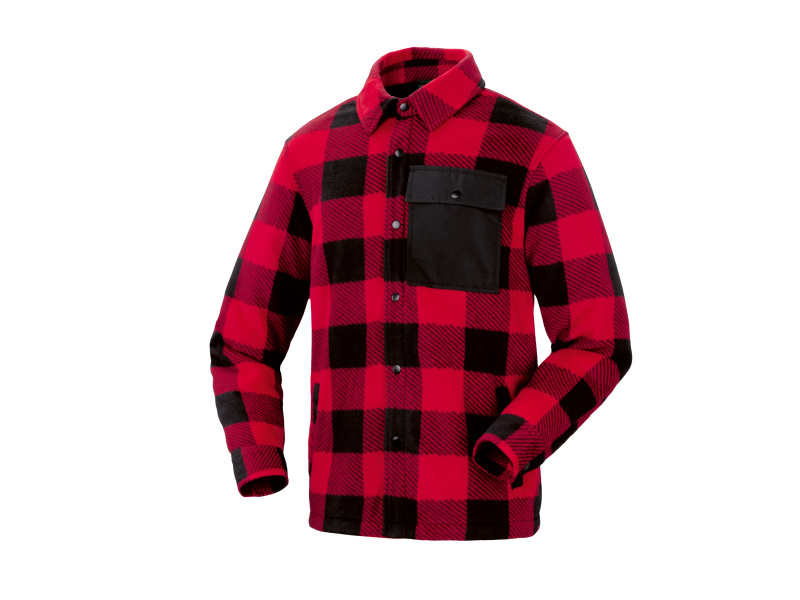 Parkside® Pánský flanelový overshirt (červená, M (48/50))