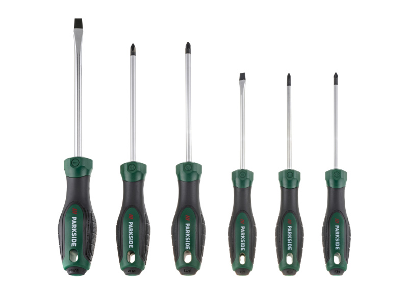 Parkside® Sada šroubováků / Sada nástrčných klíčů a šroubováků, 6dílná (sada šroubováků)