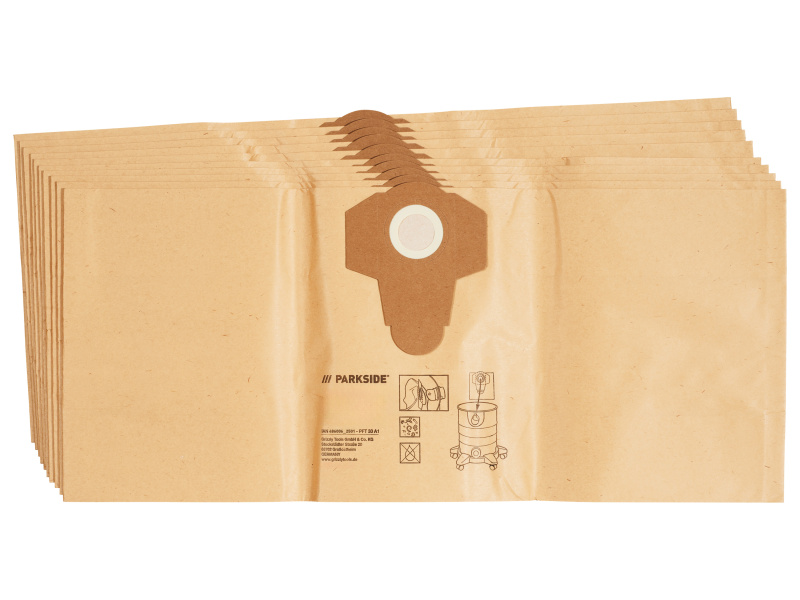 Parkside® Filtrační sáčky PFT 30 A1 / Filtrační sáčky z netkané textilie Pvft 30 A1 / Filtrační sáčky Pfbw 30 A1 (filtrační sáčky, 10 kusů)